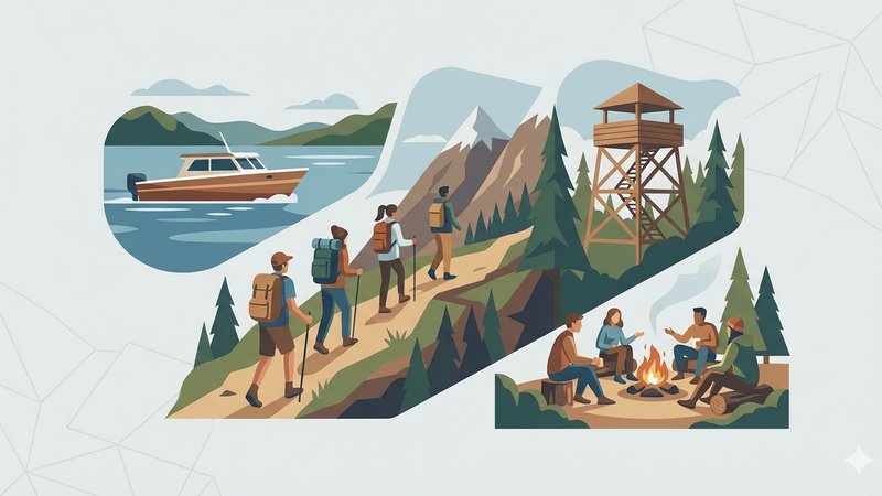 Современная иллюстрация базы отдыха Жемчужина Руси, предлагающей интересные экскурсии в 2026 году.